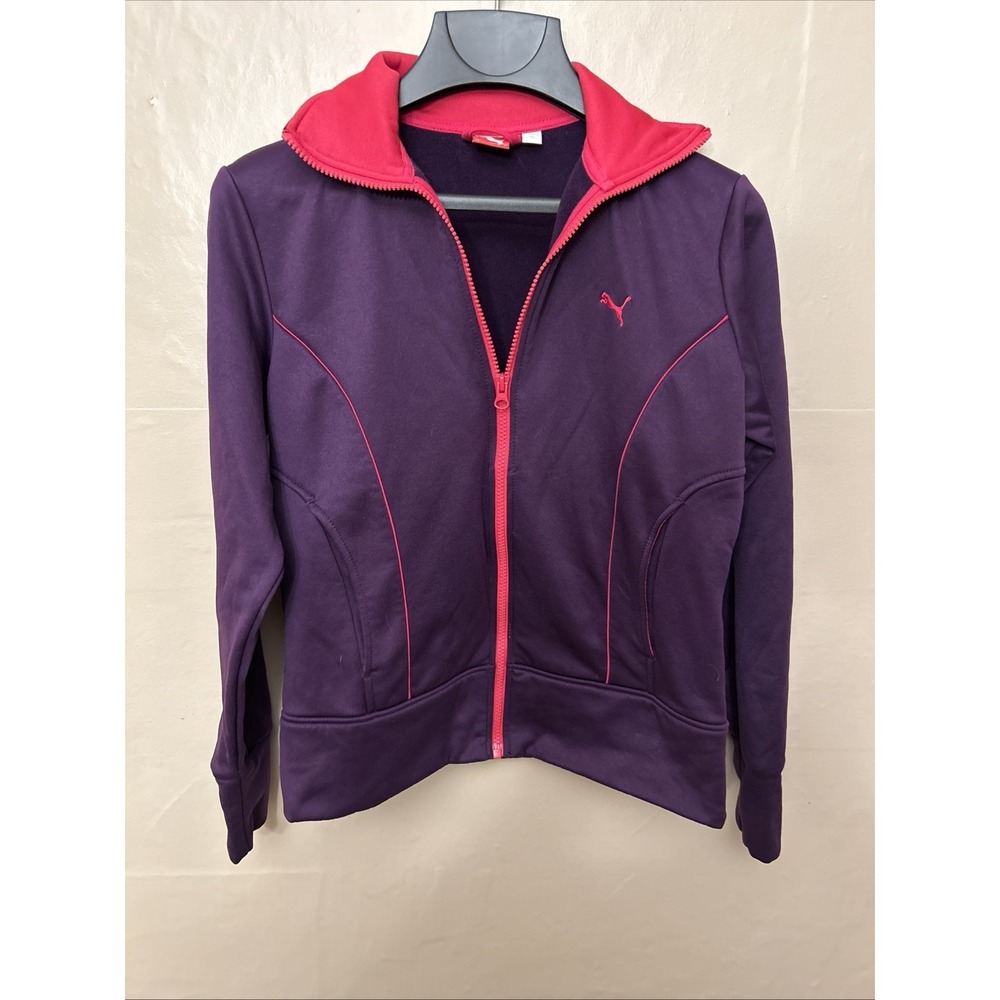 puma women Medium Purple Fushia Zip Front Sweatshirt